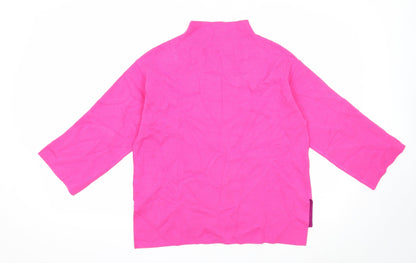 Autograph Womens Pink High Neck Viscose Pullover Jumper Size 12