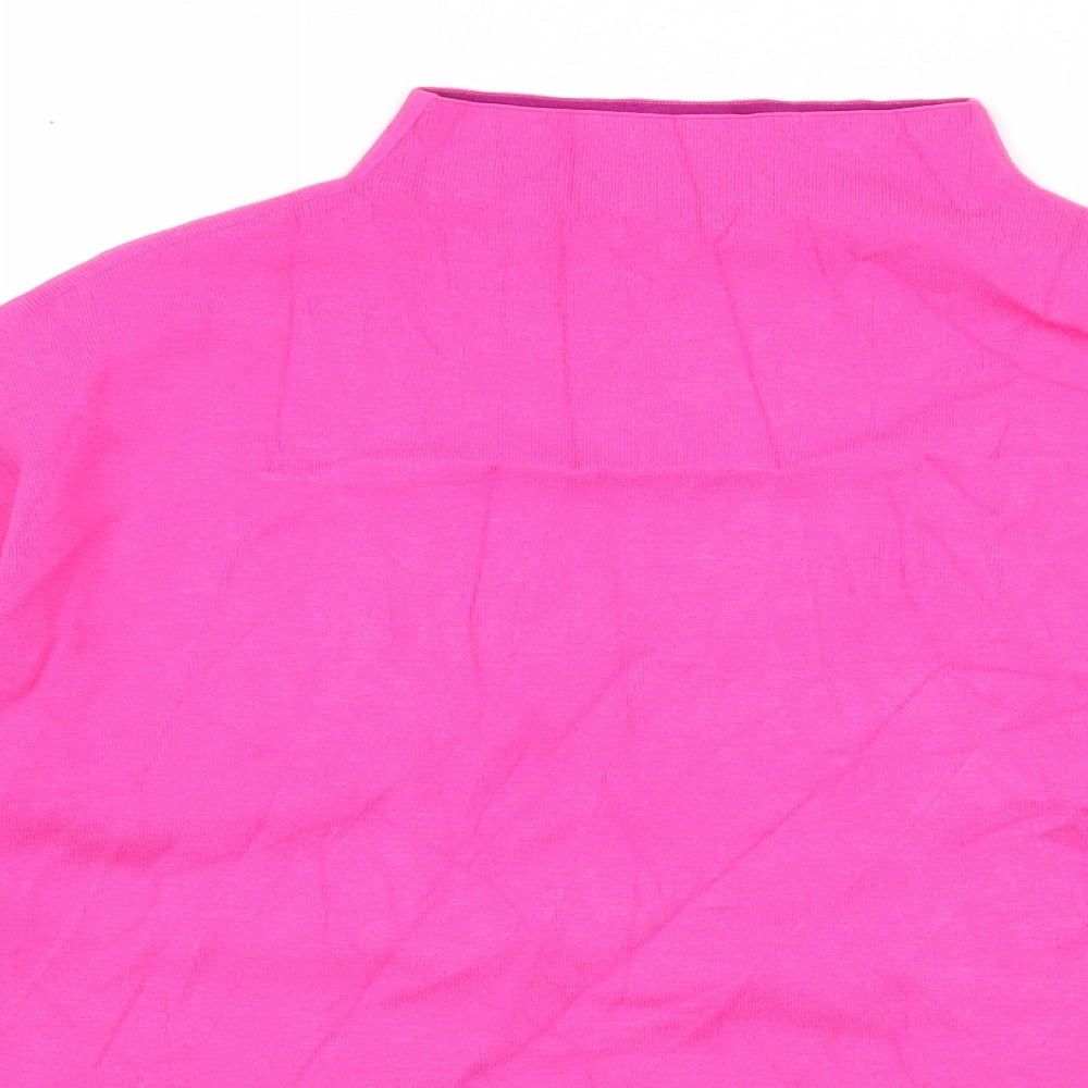 Autograph Womens Pink High Neck Viscose Pullover Jumper Size 12