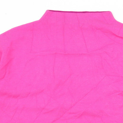 Autograph Womens Pink High Neck Viscose Pullover Jumper Size 12