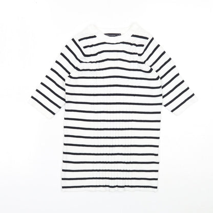 Womens UK Size S Marks and Spencer White Pullover Jumper