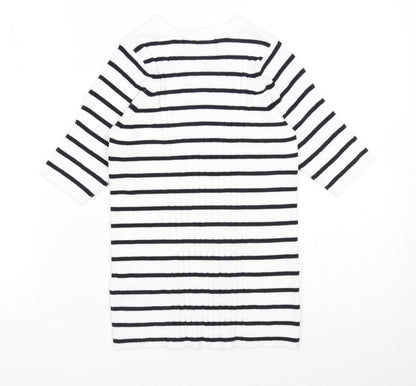 Womens UK Size S Marks and Spencer White Pullover Jumper