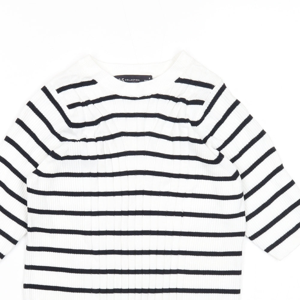 Womens UK Size S Marks and Spencer White Pullover Jumper