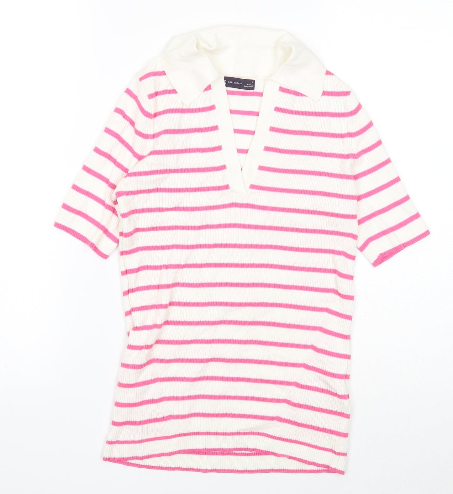 Womens UK Size S Marks and Spencer White Pullover Jumper