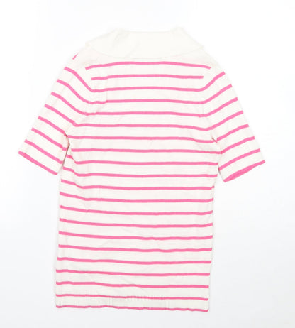 Womens UK Size S Marks and Spencer White Pullover Jumper