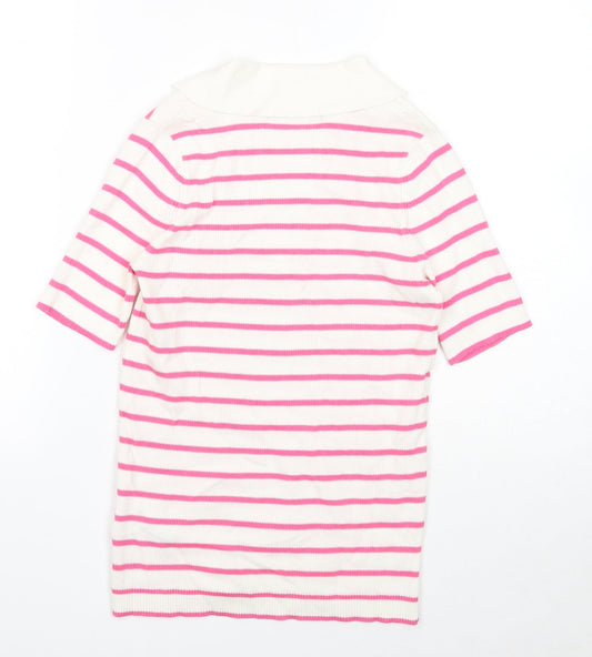 Womens UK Size S Marks and Spencer White Pullover Jumper