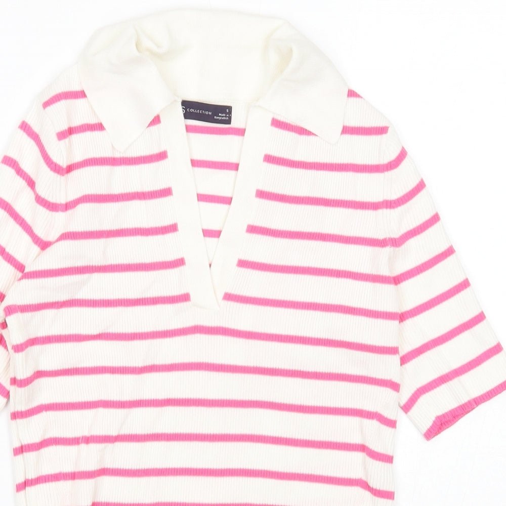 Womens UK Size S Marks and Spencer White Pullover Jumper