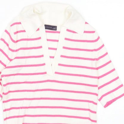 Womens UK Size S Marks and Spencer White Pullover Jumper