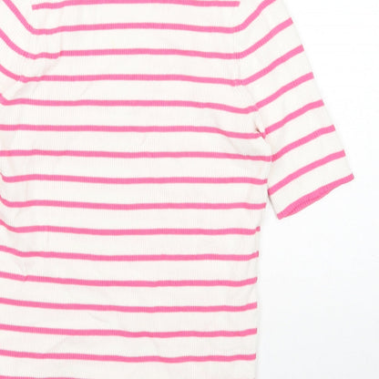 Womens UK Size S Marks and Spencer White Pullover Jumper