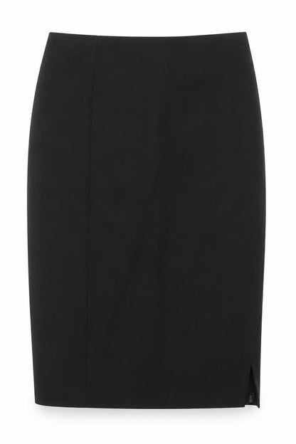Aria Womens Black Polyester Straight & Pencil Skirt Size 14 Zip