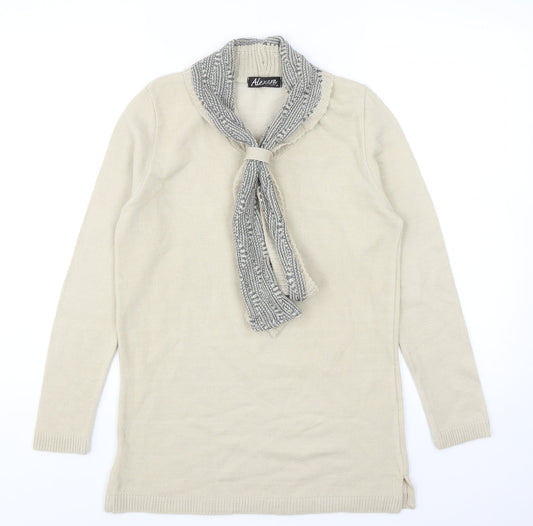 Womens UK Size M Alexara Beige Pullover Jumper