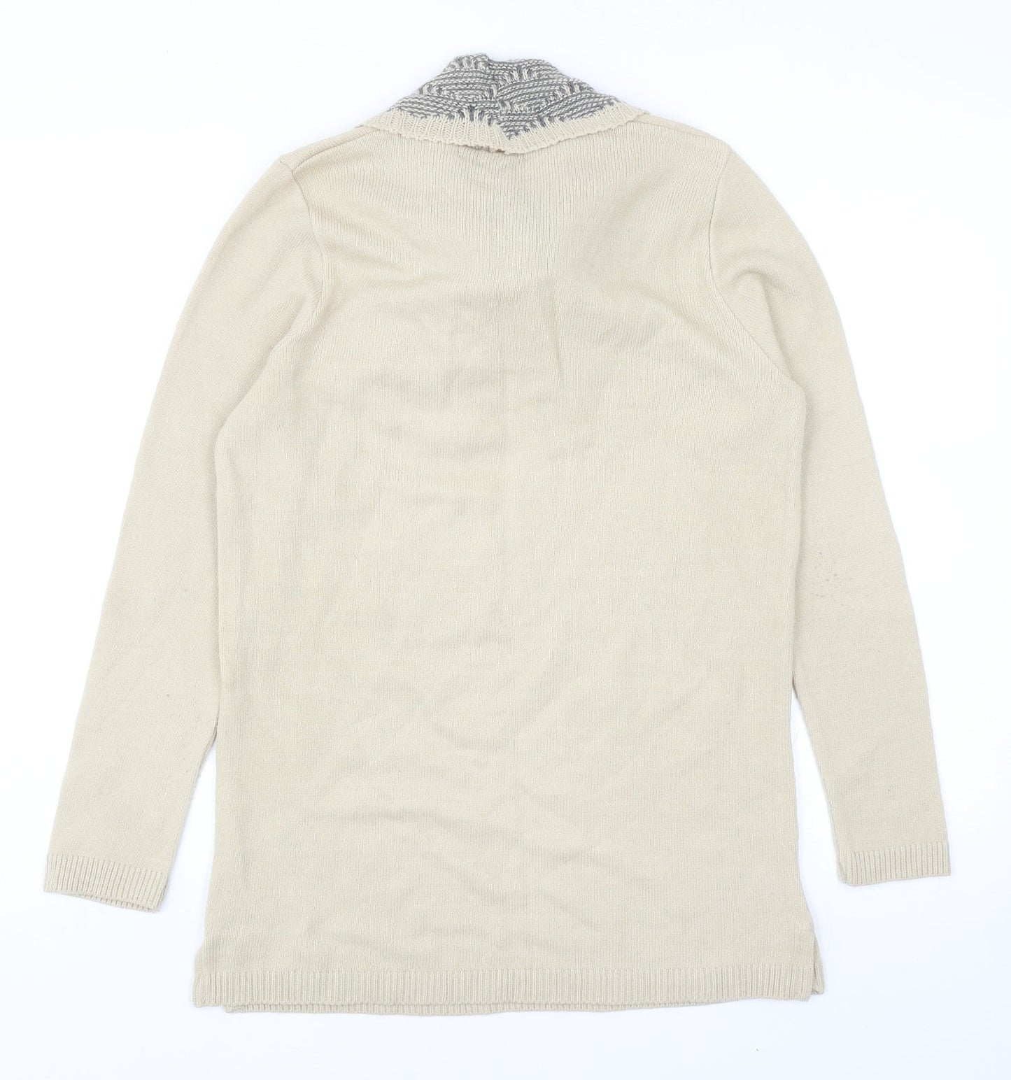 Womens UK Size M Alexara Beige Pullover Jumper
