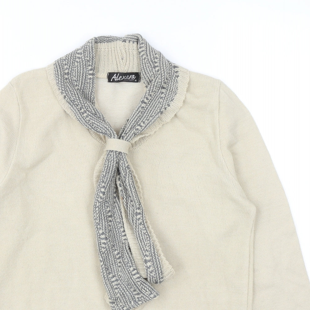 Womens UK Size M Alexara Beige Pullover Jumper