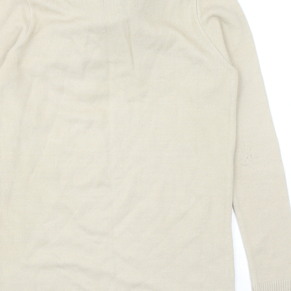 Womens UK Size M Alexara Beige Pullover Jumper