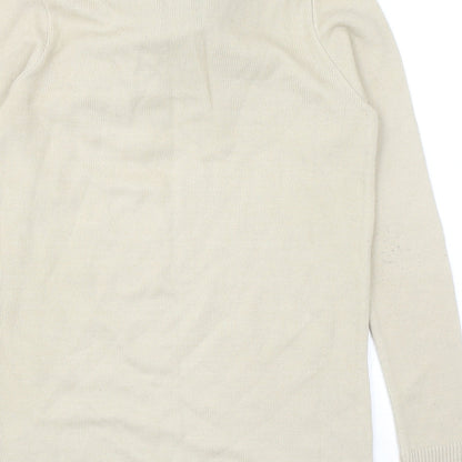 Womens UK Size M Alexara Beige Pullover Jumper
