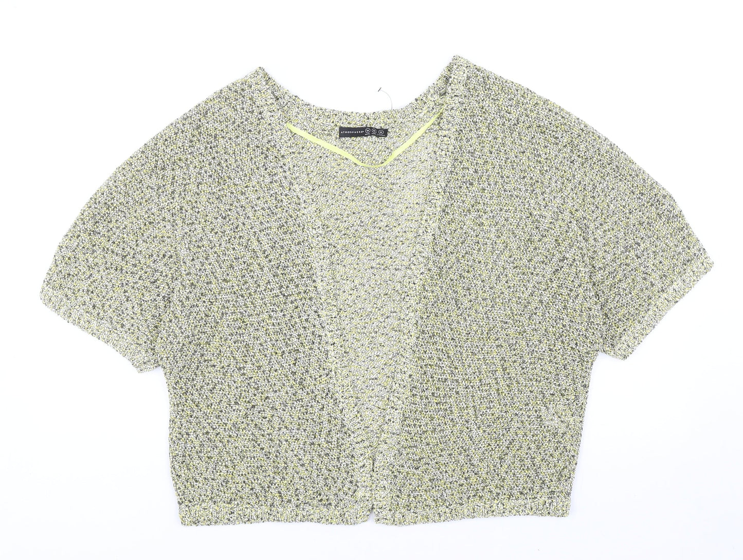 Atmopshere Womens Yellow V-Neck Cotton Shrug Jumper Size M