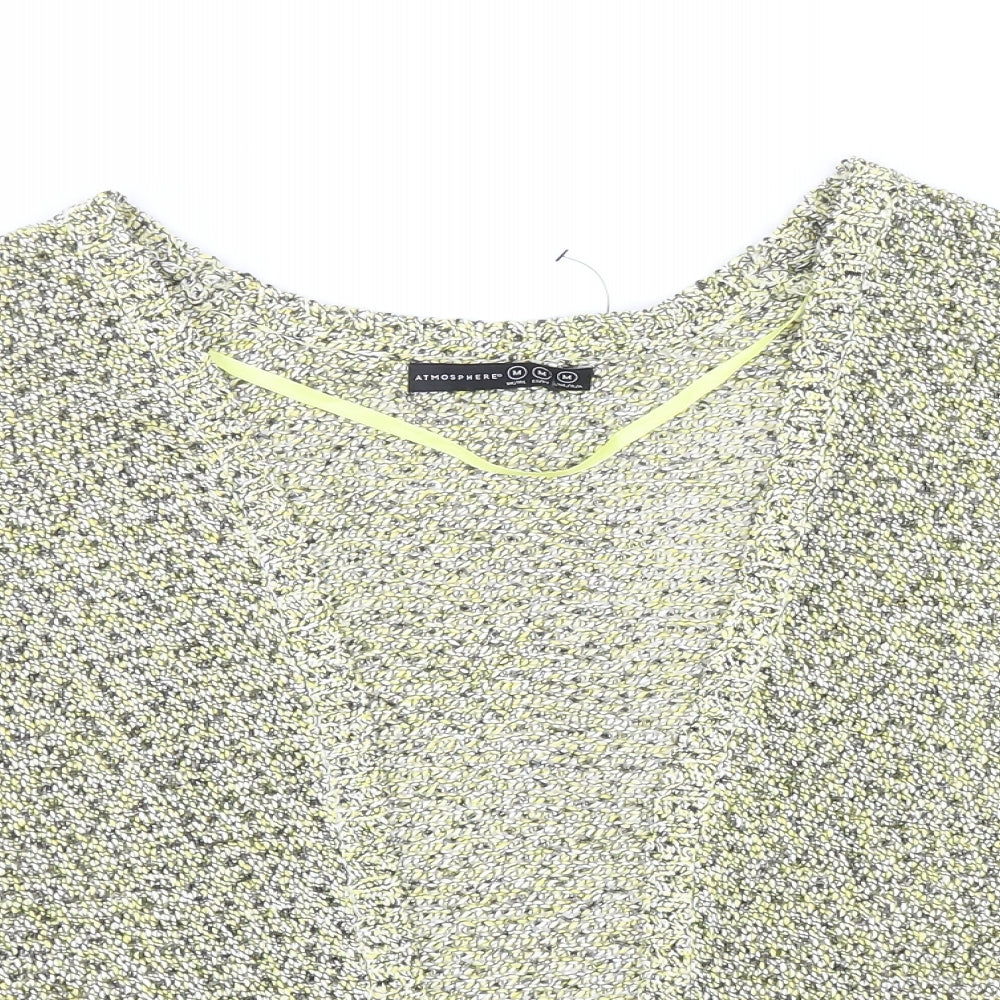 Atmopshere Womens Yellow V-Neck Cotton Shrug Jumper Size M
