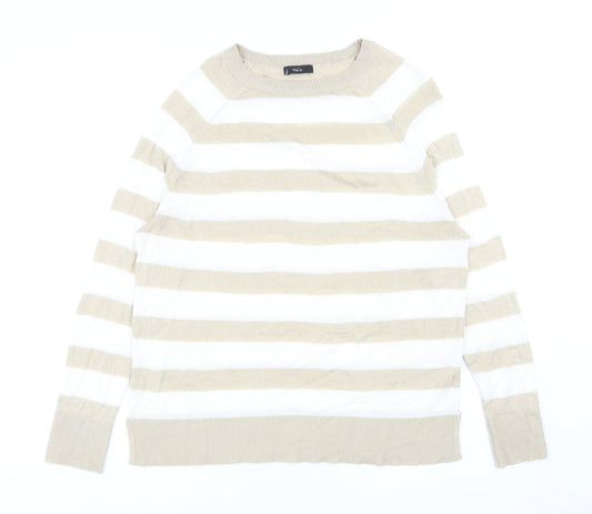 Womens UK Size 10 M&Co Beige Pullover Jumper