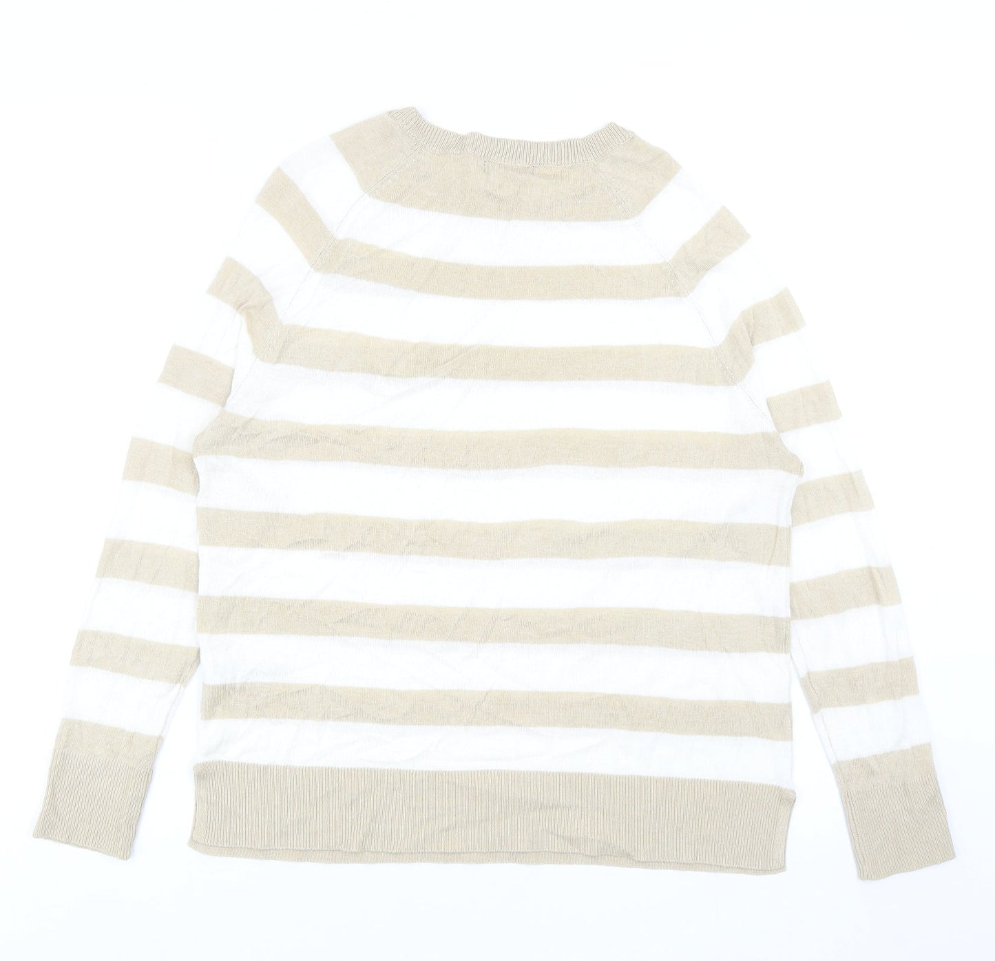 Womens UK Size 10 M&Co Beige Pullover Jumper