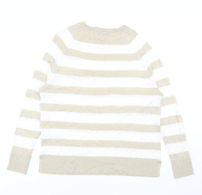 Womens UK Size 10 M&Co Beige Pullover Jumper