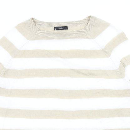 Womens UK Size 10 M&Co Beige Pullover Jumper