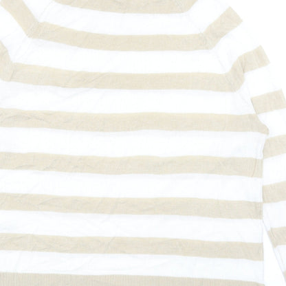 Womens UK Size 10 M&Co Beige Pullover Jumper