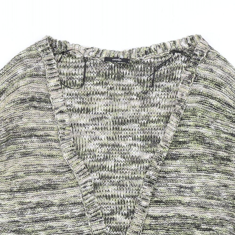 George Womens Multicoloured V-Neck Cotton Shrug Jumper Size 12