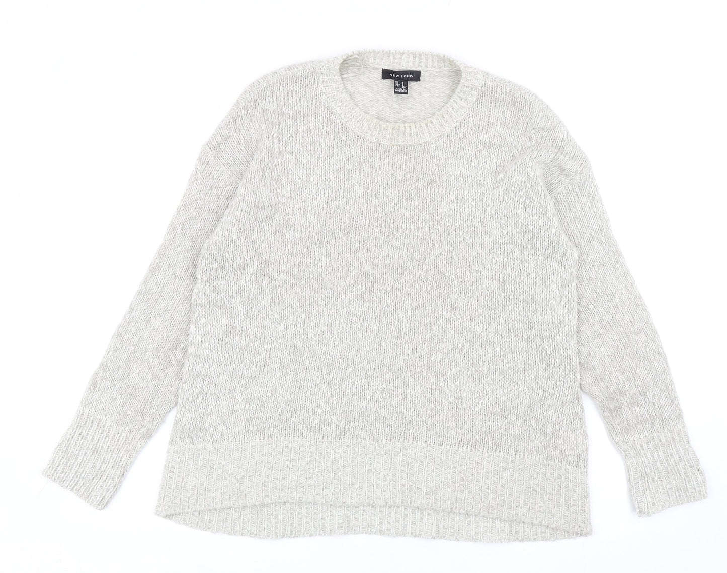 Womens UK Size S New Look Grey Pullover Jumper