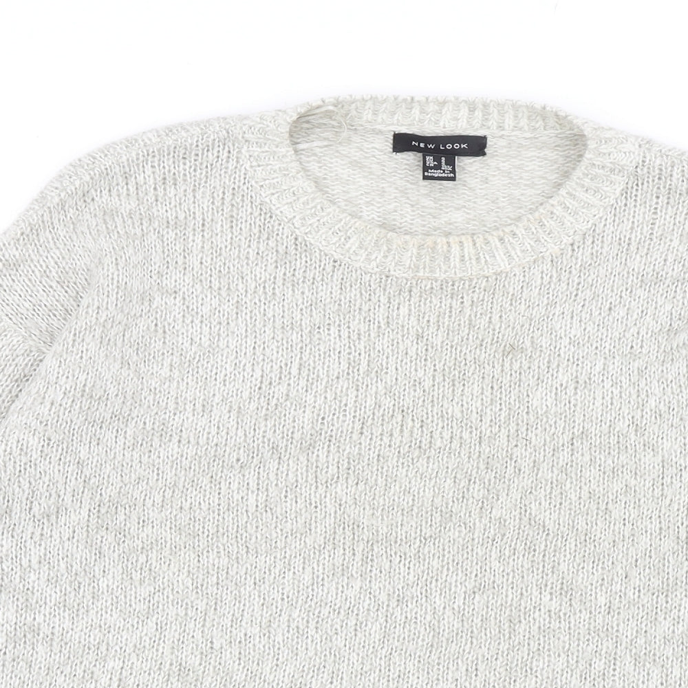 Womens UK Size S New Look Grey Pullover Jumper