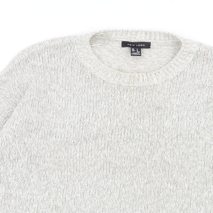 Womens UK Size S New Look Grey Pullover Jumper