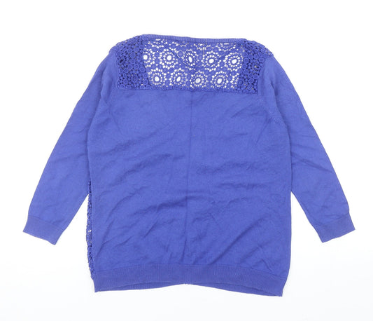 Womens UK Size L Zara Blue Cardigan Jumper