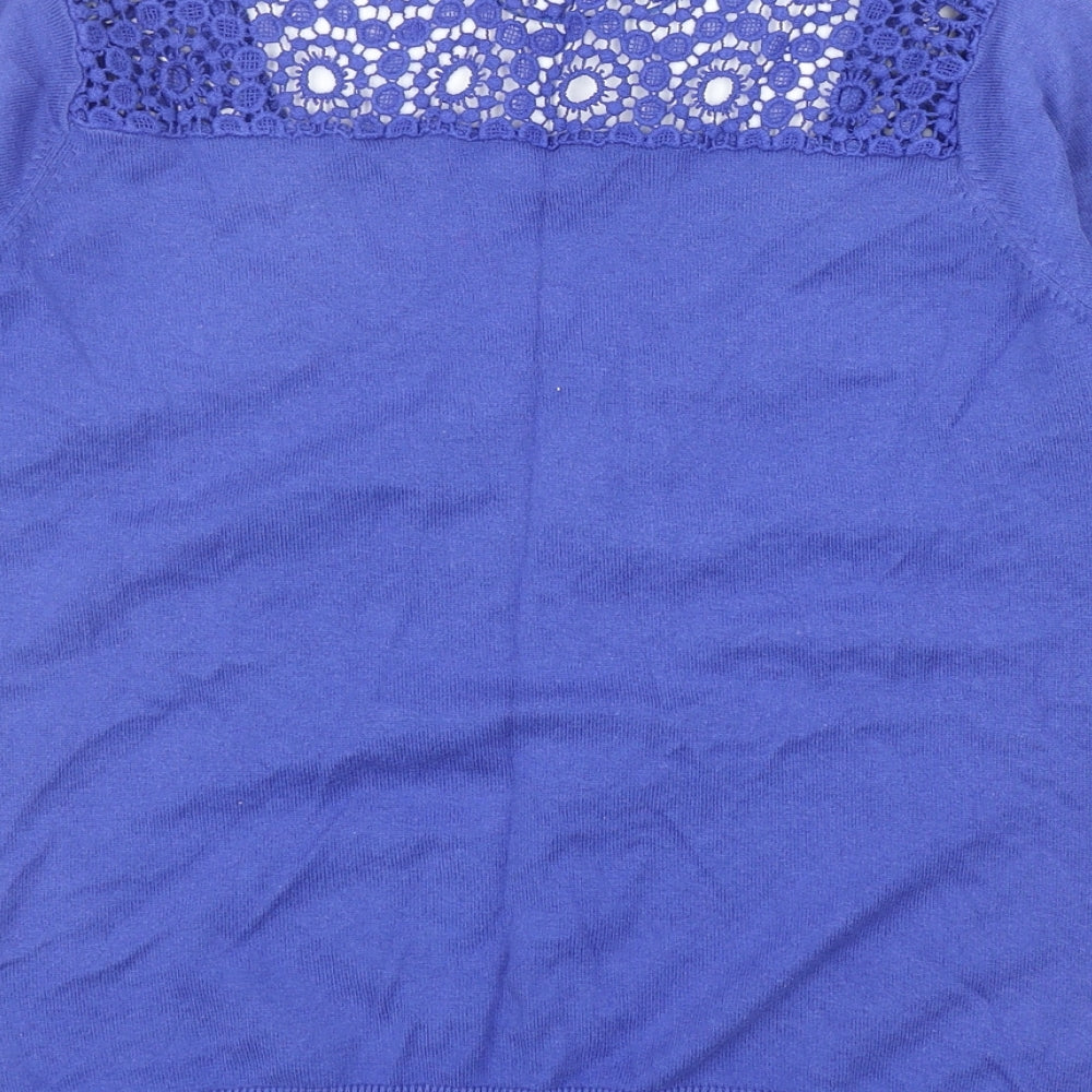Womens UK Size L Zara Blue Cardigan Jumper