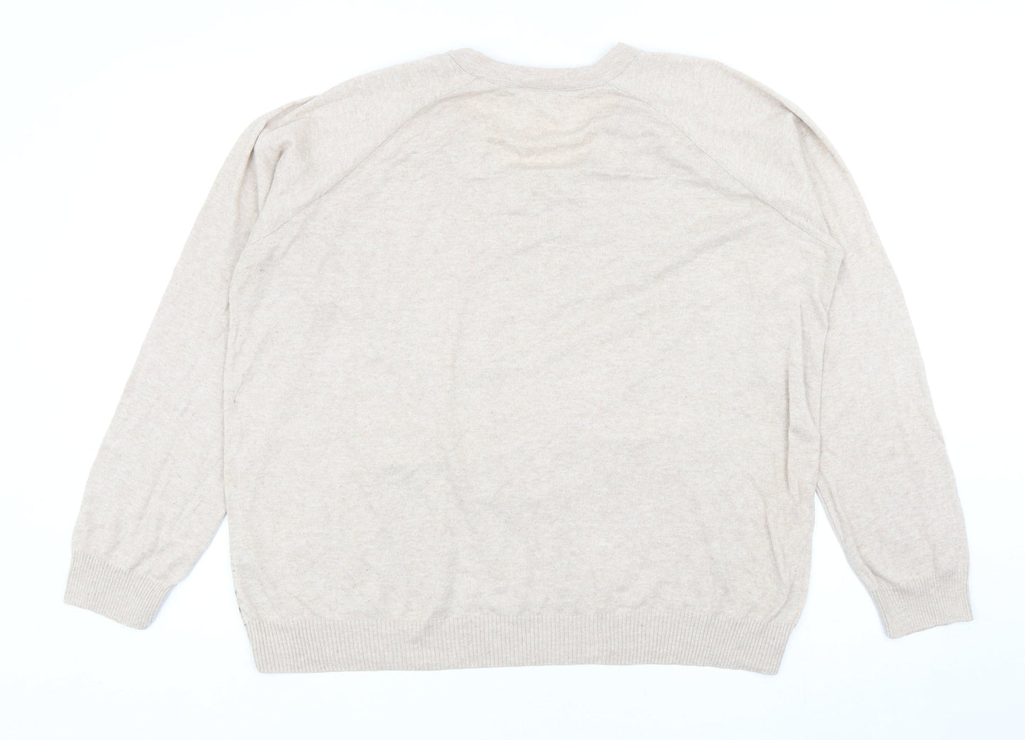 George Womens Beige Round Neck Animal Print Polyester Pullover Jumper Size 20 - Snakeskin Pattern