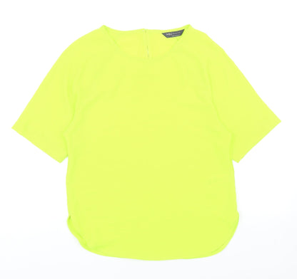 Womens UK Size 6 Marks and Spencer Green Basic T-Shirt