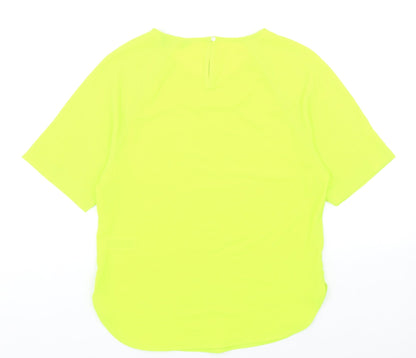 Womens UK Size 6 Marks and Spencer Green Basic T-Shirt
