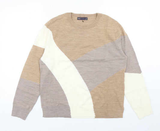 Womens UK Size 14 Marks and Spencer Brown Pullover Jumper