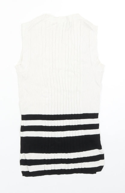 Womens UK Size XS Marks and Spencer White Basic Tank