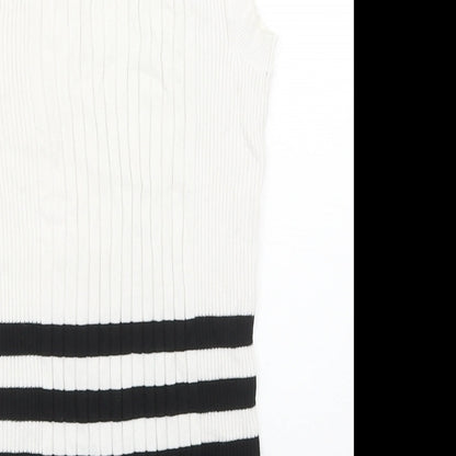 Womens UK Size XS Marks and Spencer White Basic Tank