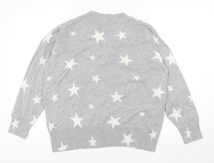 Womens UK Size M Marks and Spencer Grey Pullover Jumper