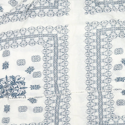 Atmosphere Womens White Geometric Viscose A-Line Size 8 Round Neck Pullover