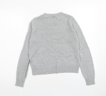Womens UK Size XS H&M Grey Pullover Jumper
