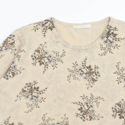 Womens UK Size 16 Marks and Spencer Beige Pullover Jumper