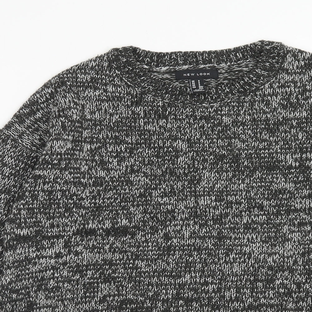 Womens UK Size S New Look Black Pullover Jumper