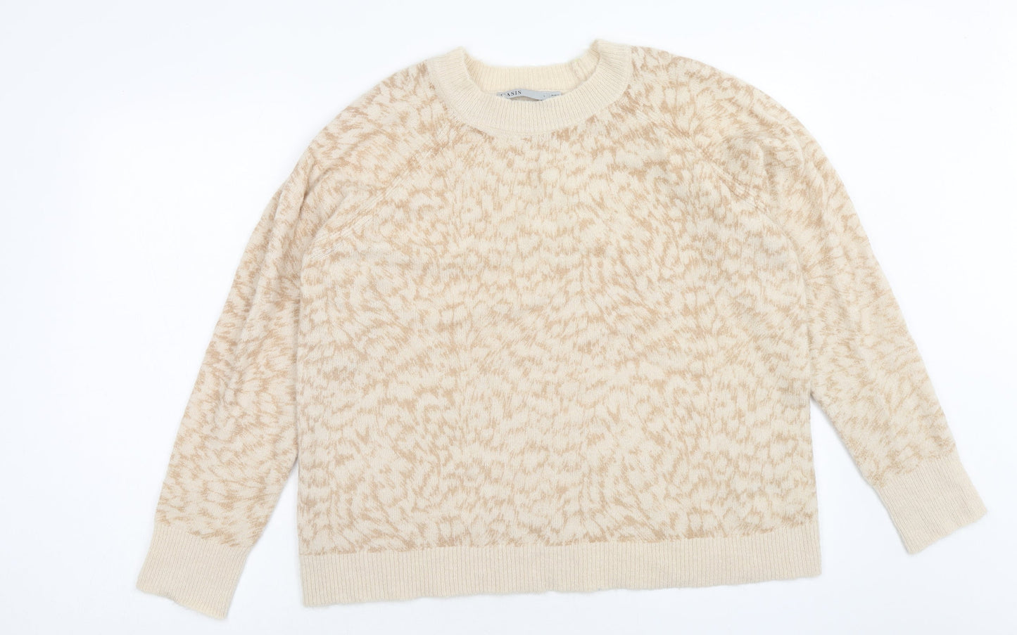 Womens UK Size L Oasis Beige Pullover Jumper