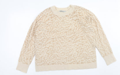 Womens UK Size L Oasis Beige Pullover Jumper