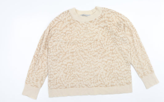 Womens UK Size L Oasis Beige Pullover Jumper