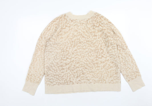 Womens UK Size L Oasis Beige Pullover Jumper