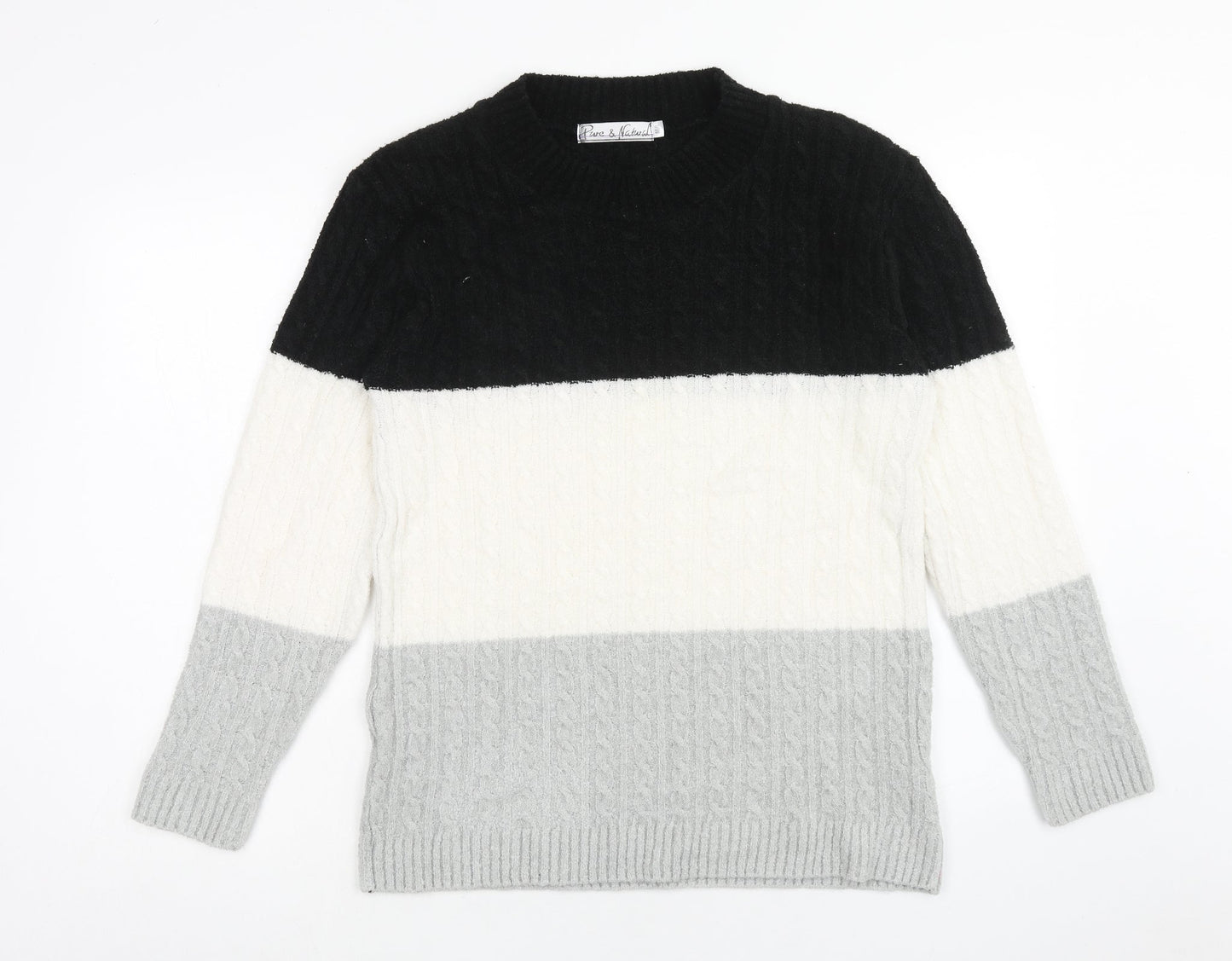 Womens UK Size M Pure & Natural Multicoloured Pullover Jumper