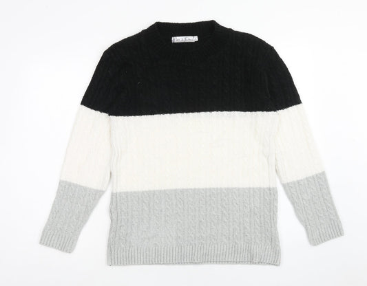 Womens UK Size M Pure & Natural Multicoloured Pullover Jumper