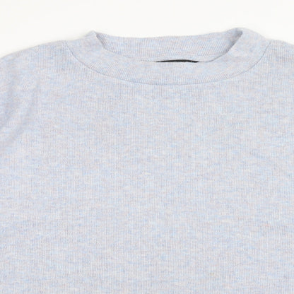 F&F Womens Blue Mock Neck Polyester Pullover Jumper Size 8