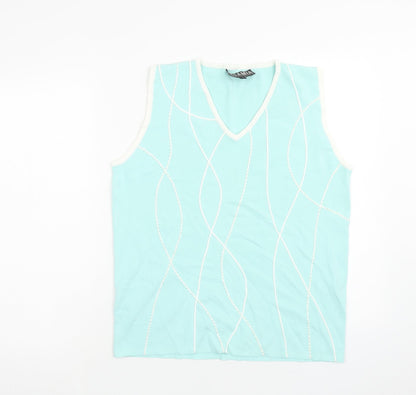 Womens UK Size L Casamia Blue Vest Jumper